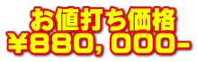   お値打ち価格 \８８０，０００-