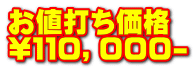 お値打ち価格 \１１０，０００-